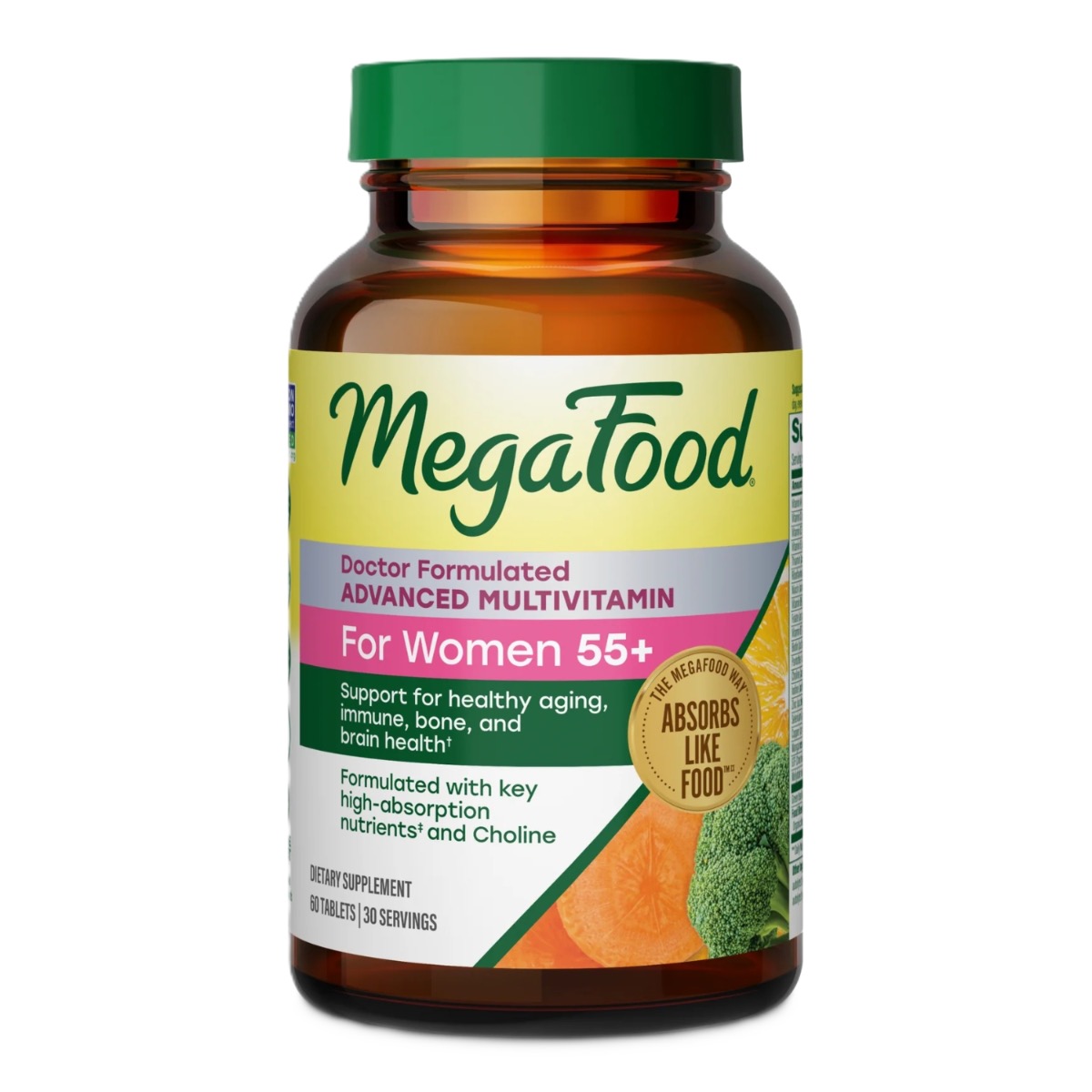 MegaFood Multivitamine Avancée pour Femmes 55+ 60 comprimés