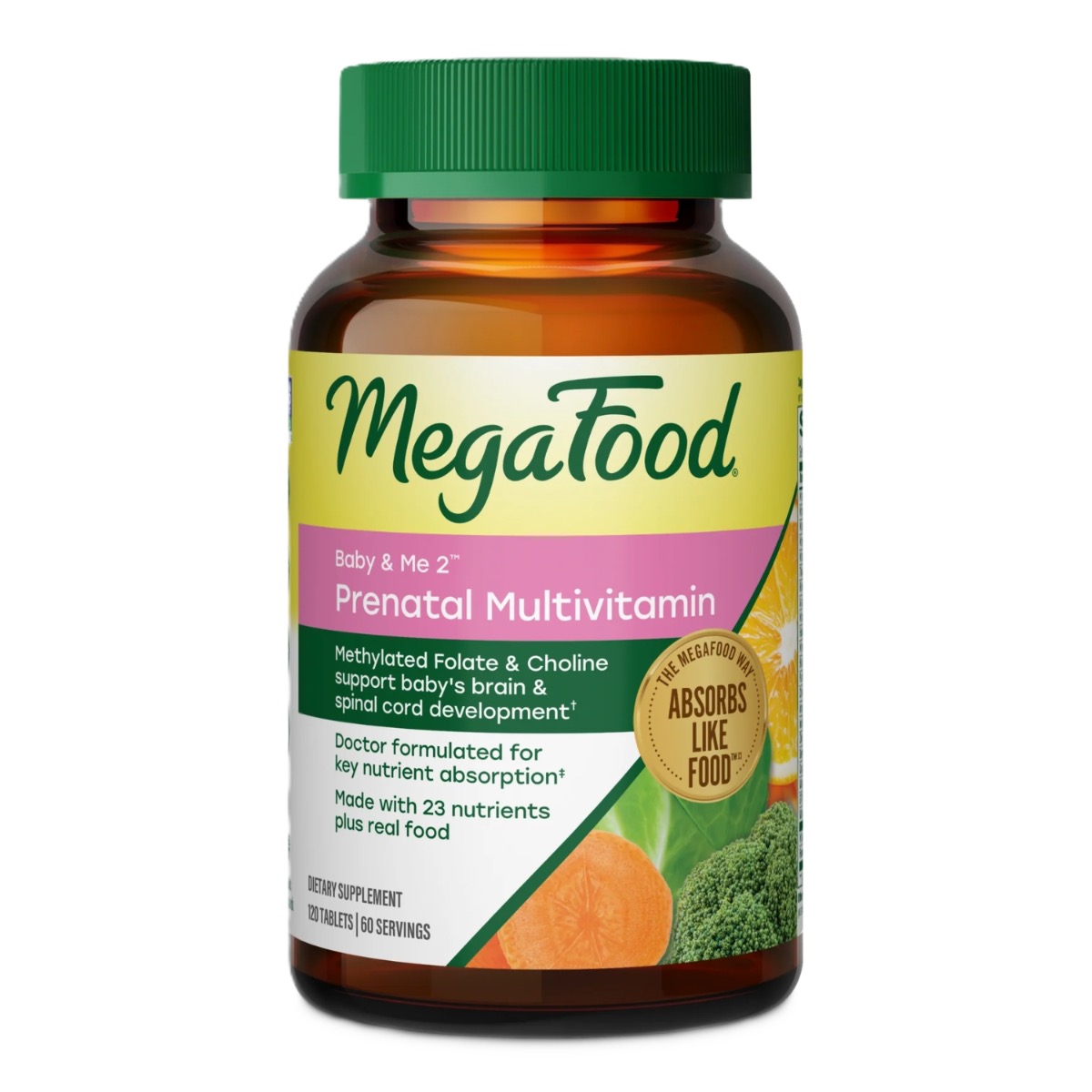 MegaFood Baby & Me 2 Prénatal Multi 120 comprimés