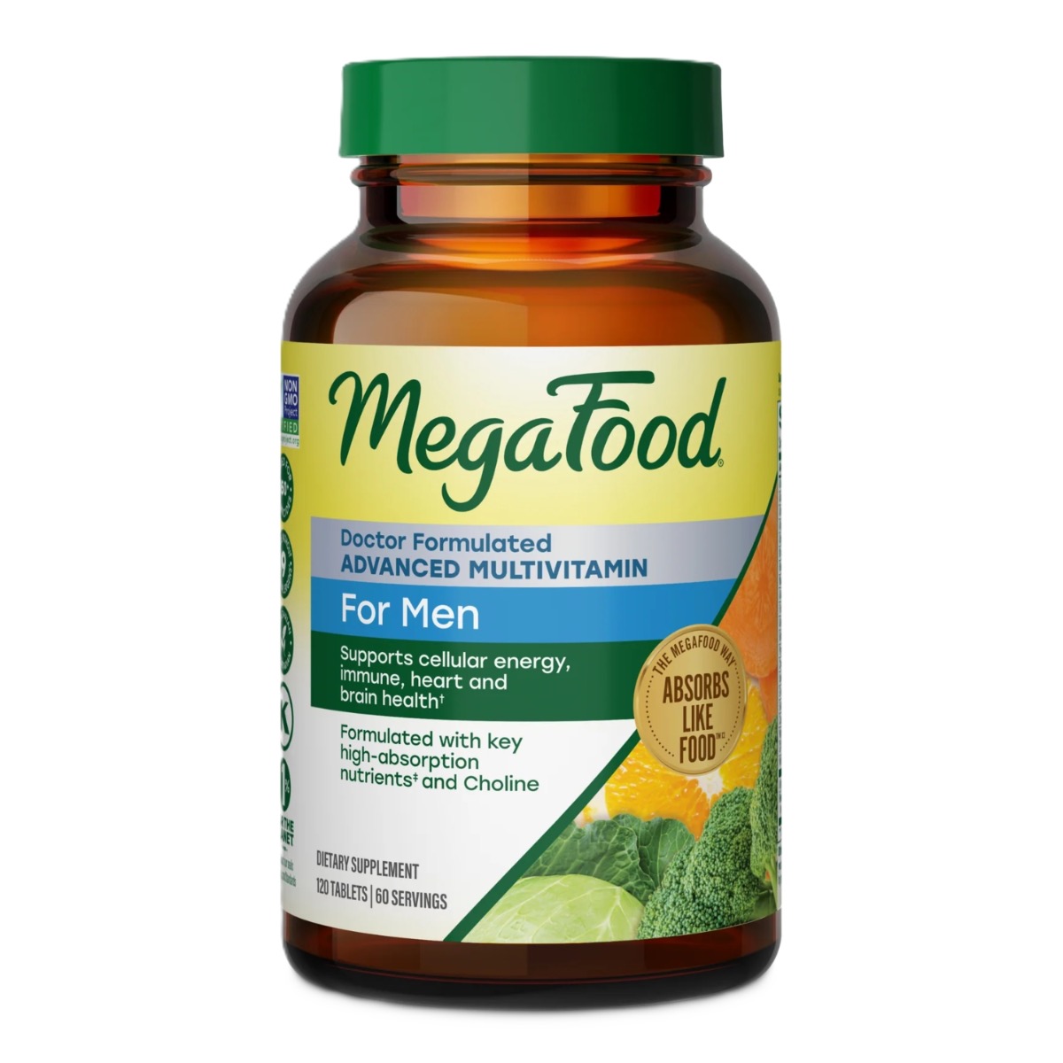 MegaFood Multivitamine Avancée pour Hommes 120 comprimés