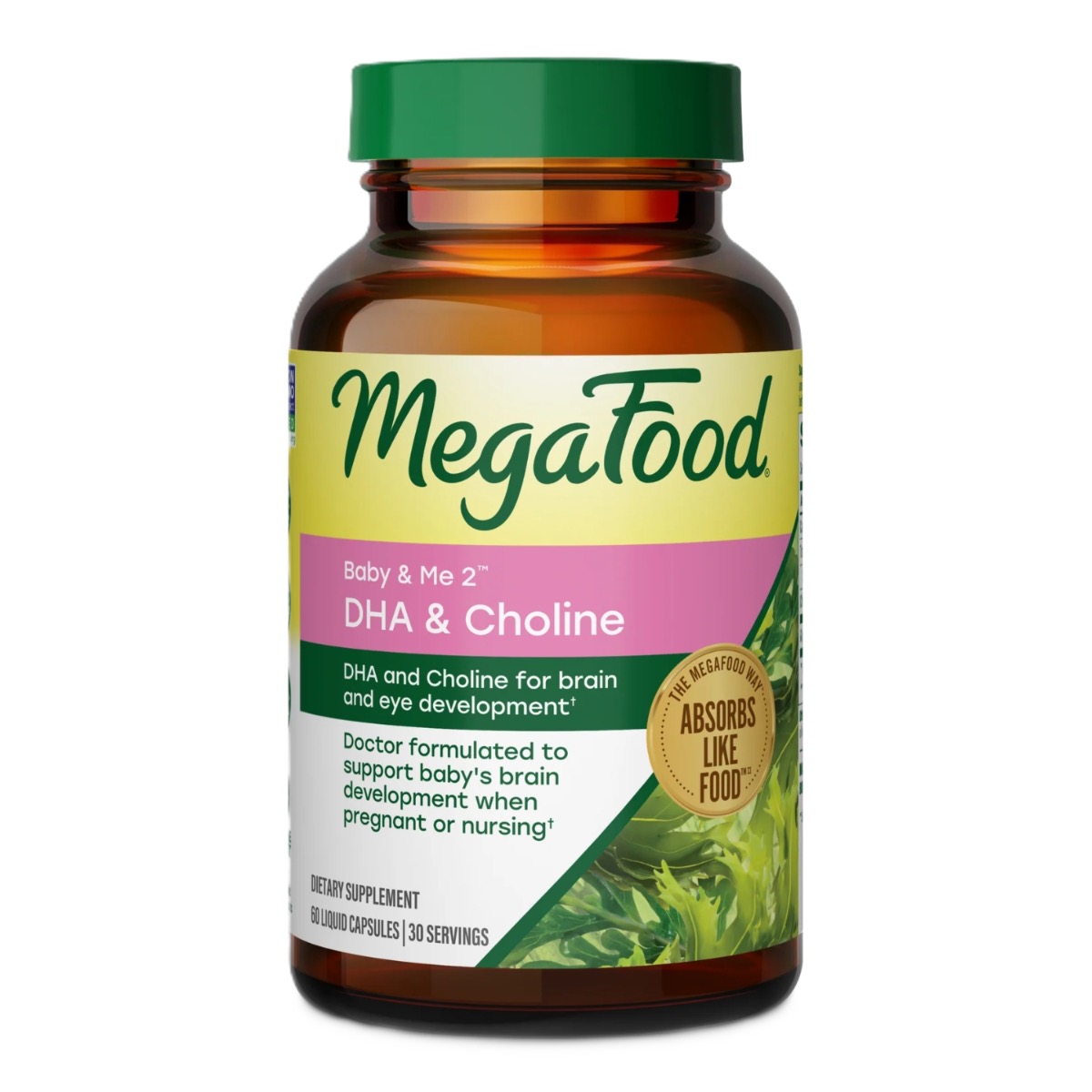 MegaFood Baby & Me 2 Prenatal DHA & Choline 60 gélules