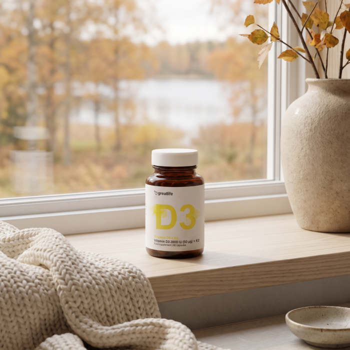 Vitamine D3 2000 UI + K2 MK7