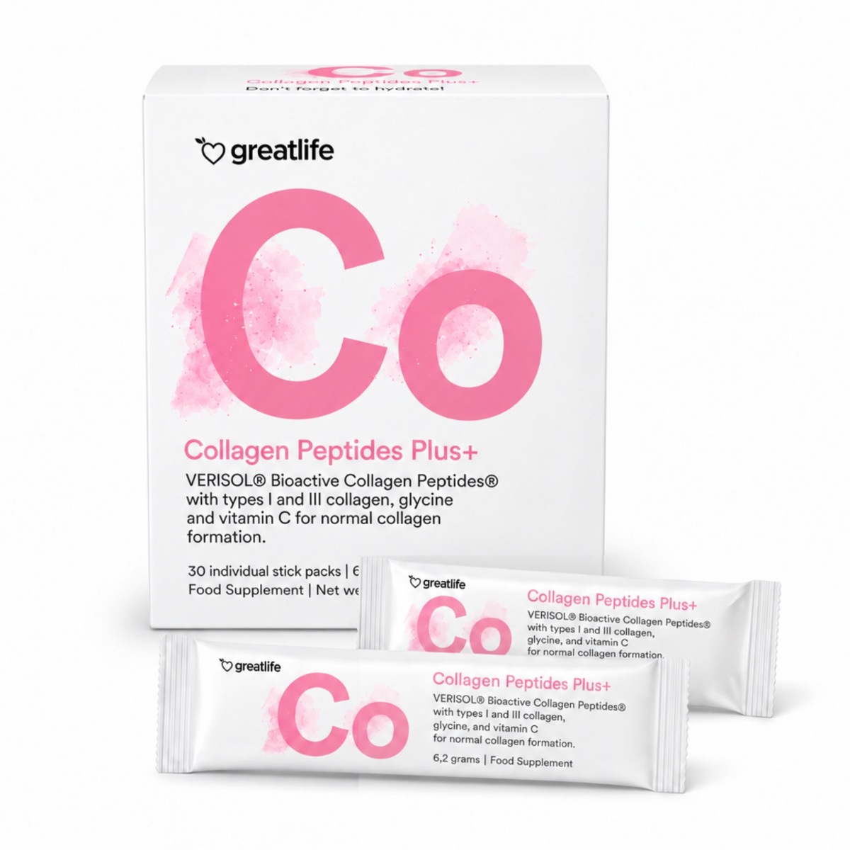 Greatlife Peptides de collagène de types I & III VERISOL 30 sticks